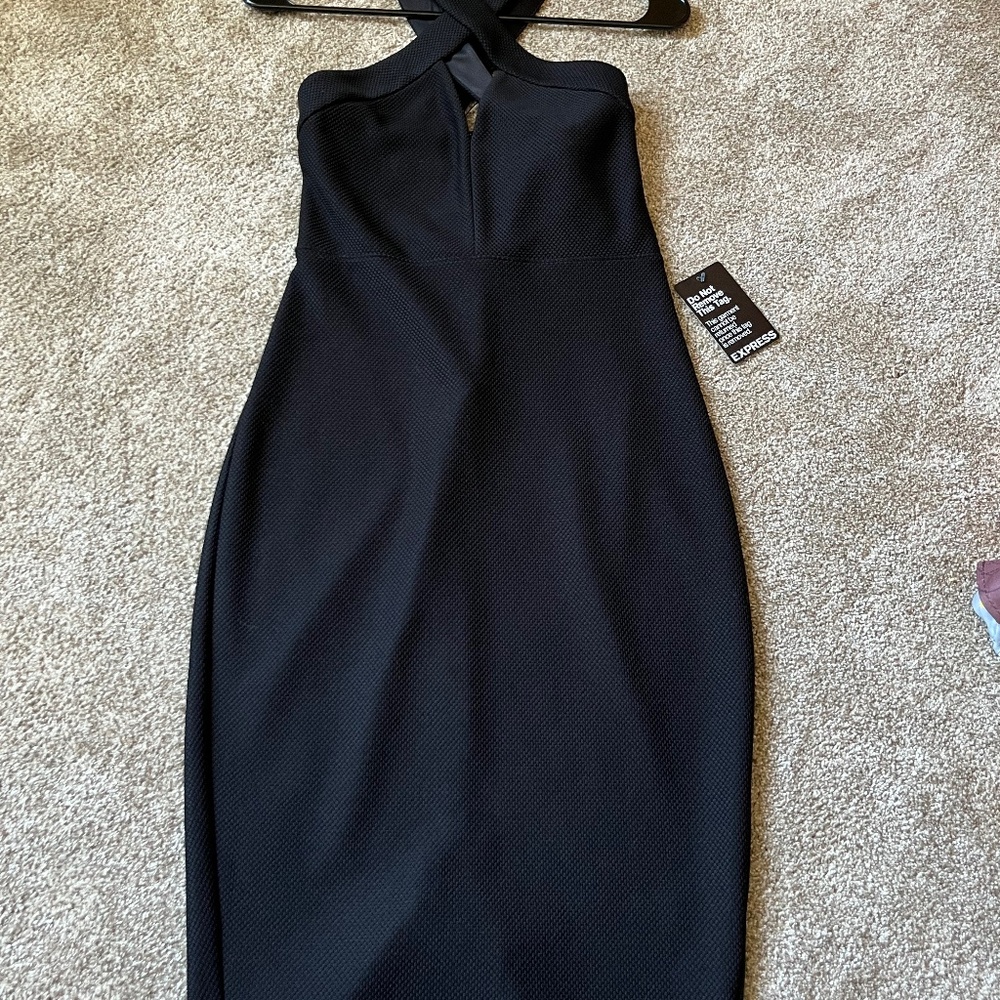 Black express dress size 2 , cross top - Picture 1 of 4